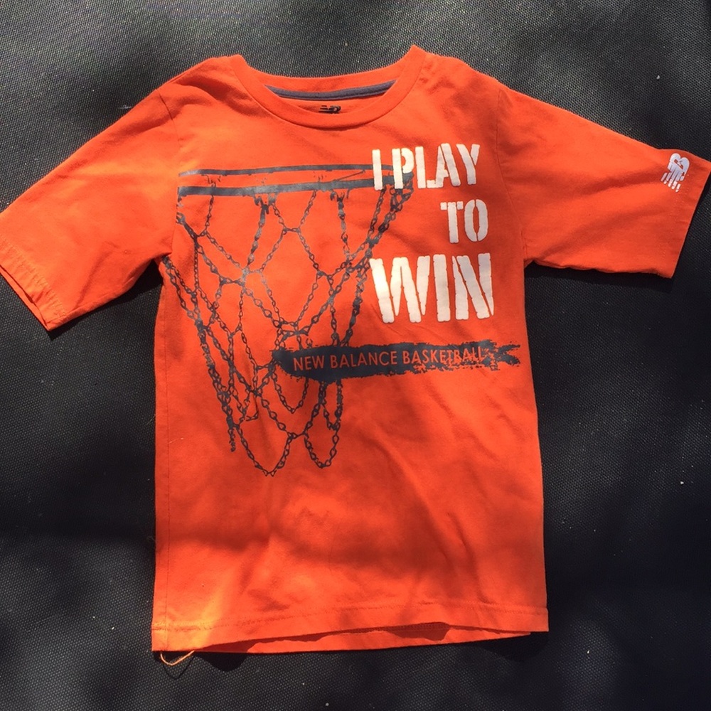 Boys oranges basketball tee